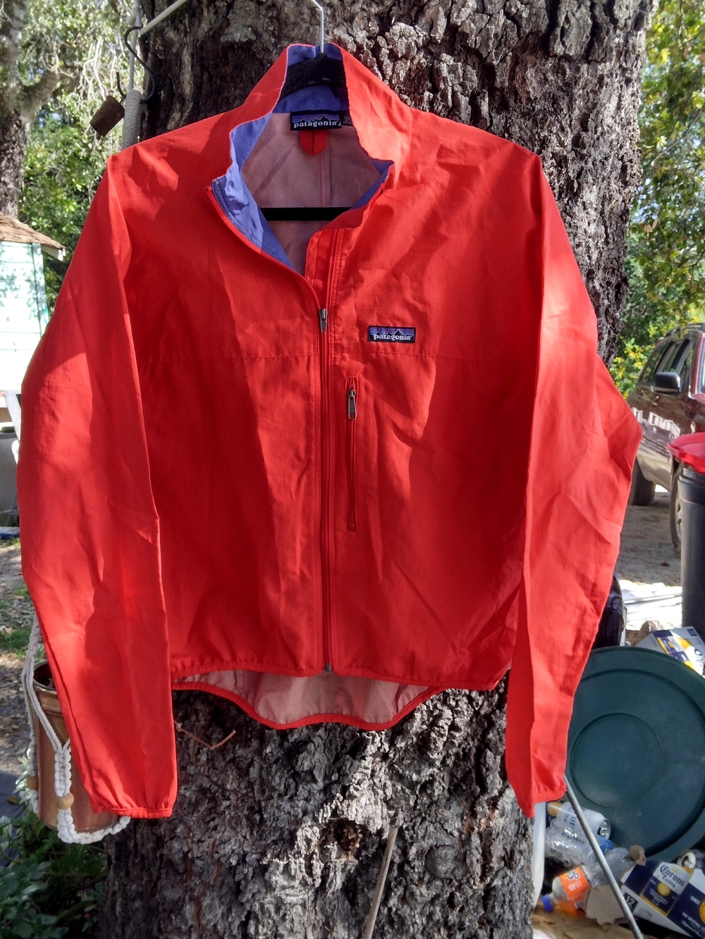 Patagonia Red Windbreaker Jacket with Purple Lining ***SEE DESCRIPTION***